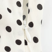 black white polka dot halter new year dress sexy cocktail women's clothing long maxi dress cute h&m zara uniqlo casual everyday style outfit 