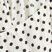 black white polka dot halter new year dress sexy cocktail women's clothing long maxi dress cute h&m zara uniqlo casual everyday style outfit 